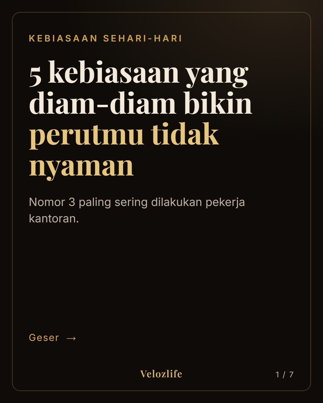 Carousel 5 kebiasaan
